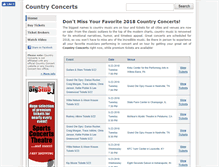 Tablet Screenshot of countryconcerts.org